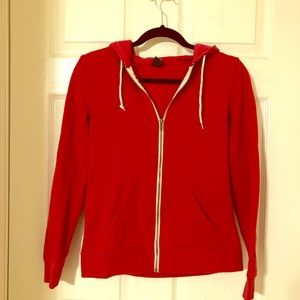 Zine red zip up hoodie size medium
